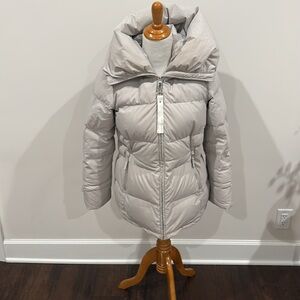 Grand OS by Cole Haan Gray Goose Down Hooded Puffer Coat M